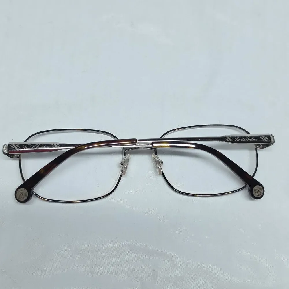 BROOKS BROTHERS HAVANA EYEGLASS FRAMES BB 1049 1658 54-17-140 TORTOISE SILVER